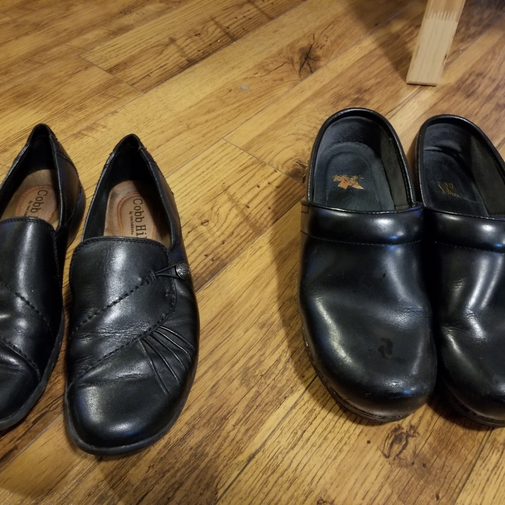 Cobb hill flats and Dansko clogs